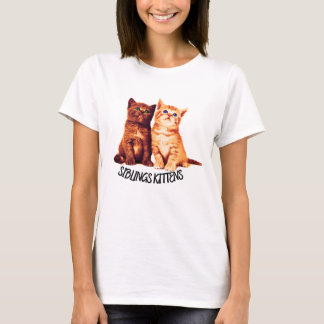 Siblings kittens, twee schattige katten t-shirt