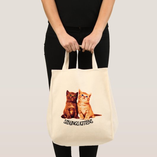 Siblings kittens, twee schattige katten tote bag (Voorkant (product))