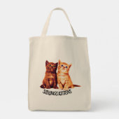 Siblings kittens, twee schattige katten tote bag (Achterkant)