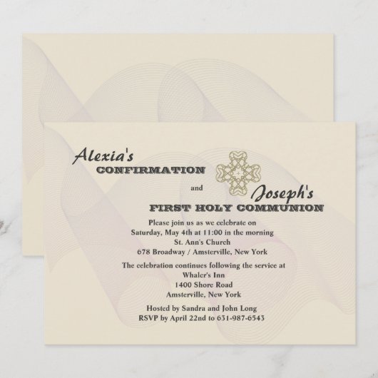 Siblings Religieuze Neutrale Uitnodiging (Voorkant / Achterkant)