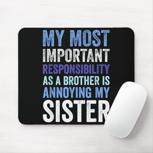 Siblings Rivalry Annoying My Sister Funny Brother Muismat (Met muis)