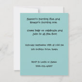 Siblings Verjaardagsfeestje Digitale Download Kaart (Achterkant)