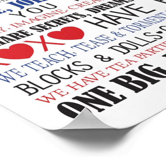 Siblings wanddecoratie poster (Hoek)