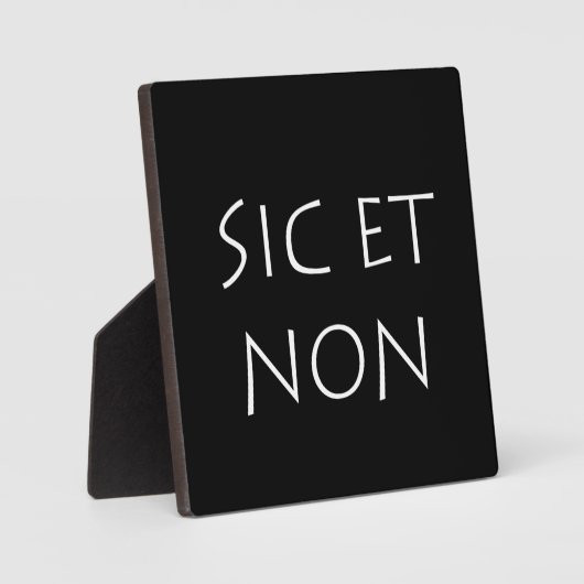 sic et non fotoplaat (Voorkant)