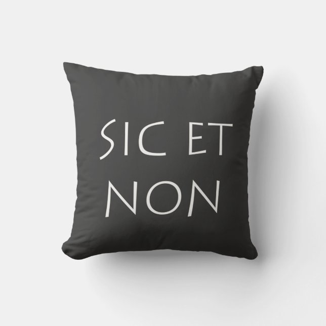 sic et non kussen (Voorkant)