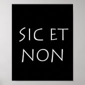 sic et non poster (Voorkant)