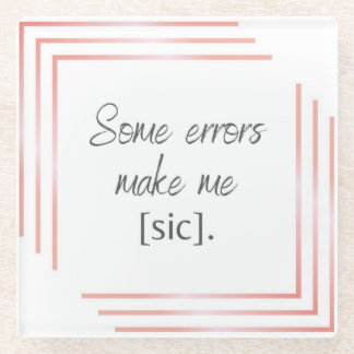 Sic roze Onderzetter Glazen Onderzetter