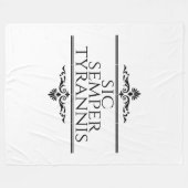Sic Semper Tyrannis Fleece Deken (Voorkant (Horizontaal))