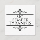 Sic Semper Tyrannis Informatiekaartje (Voorkant)