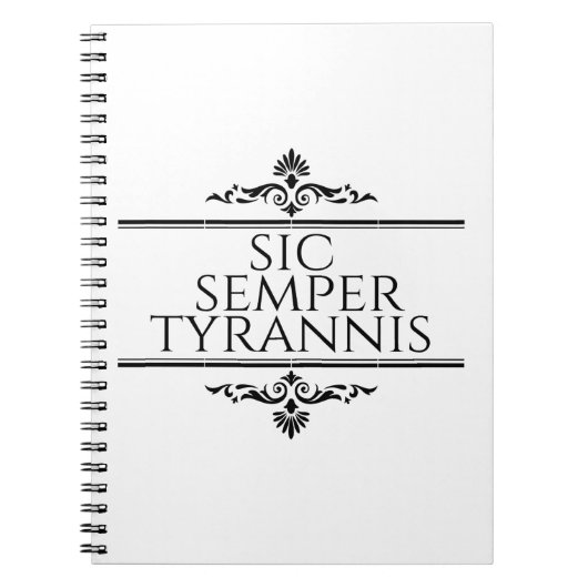 Sic Semper Tyrannis Notitieboek (Voorkant)