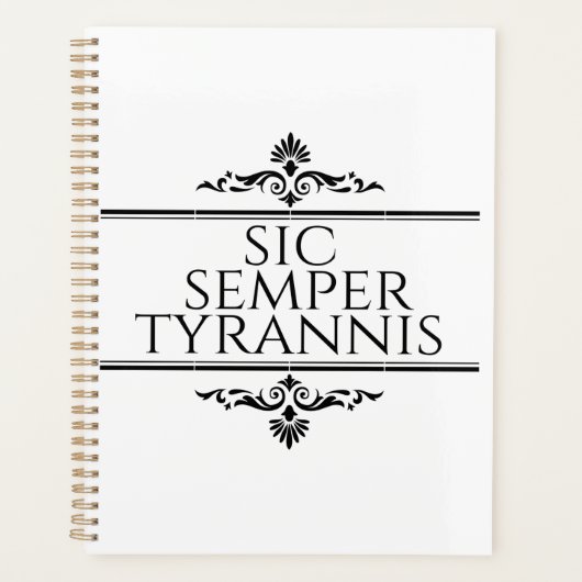 Sic Semper Tyrannis Planner (Voorkant)