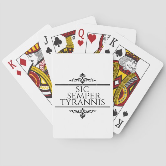 Sic Semper Tyrannis Pokerkaarten (Achterkant)