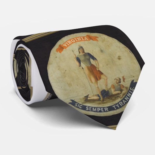 SIc Semper Tyrannis Virginia Secession Stropdas (Opgerold)