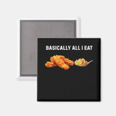Sically Alles wat ik Eet Kipnuggets Mac N' Cheese Magneet (Voorkant / Achterkant)