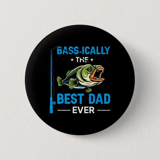  Sically Beste Vader Ooit Visser Vader's D Ronde Button 5,7 Cm (Voorkant)
