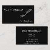 Sicherheitsdienst Visitenkarte Visitekaartje (Voorkant / Achterkant)