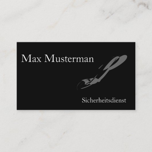 Sicherheitsdienst Visitenkarte Visitekaartje (Voorkant)