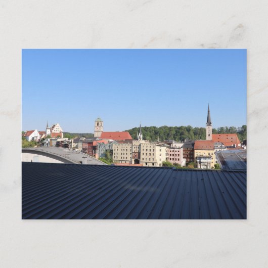 Sicht auf Wasserburg am Inn vom Parkhausdach Briefkaart (Voorkant)