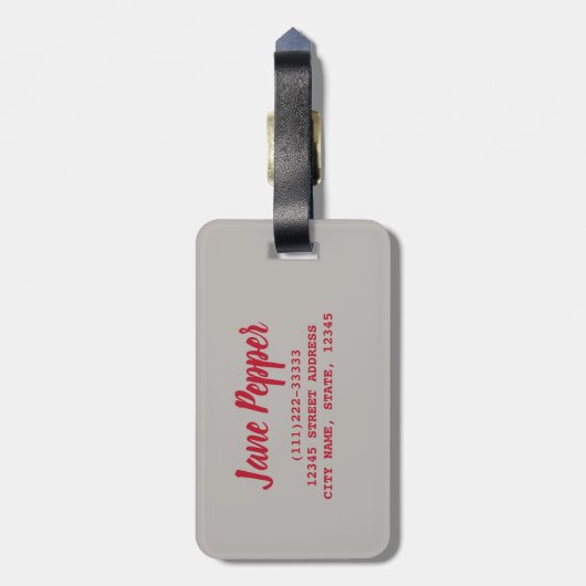 Sichuan Pepper Chinese cuisine Bagagelabel (Achterkant verticaal)