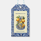Sicilaanse tegel Italiaans restaurant Limoncello Cadeaulabel (Voorkant)