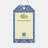 Sicilaanse tegel Italiaans restaurant Limoncello Cadeaulabel (Achterkant)