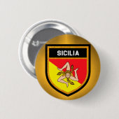 Sicilia Flag Ronde Button 5,7 Cm (Voorkant /achterkant)