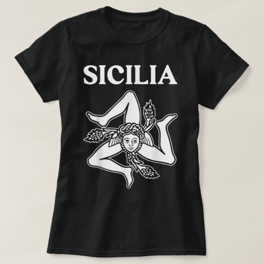 Sicilia Flag Sicilië Palermo Italië T-shirt (Design voorkant)