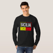 Sicilia Flag Sicily Palermo Italy  39 T-shirt (Voorkant volledig)