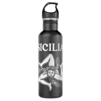 Sicilia Flag Sicily Palermo Italy Waterfles