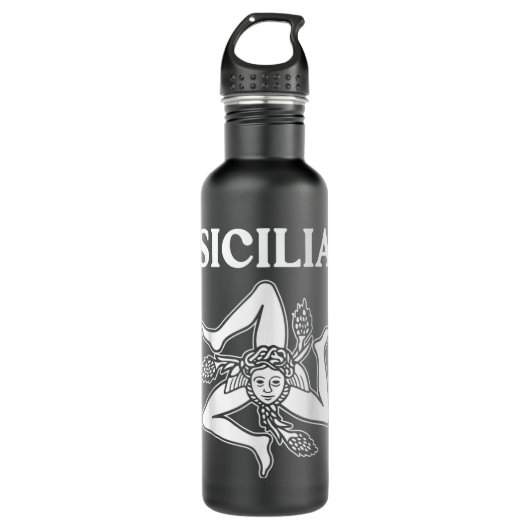Sicilia Flag Sicily Palermo Italy Waterfles (Voorkant)