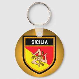 Sicilia Flag Sleutelhanger
