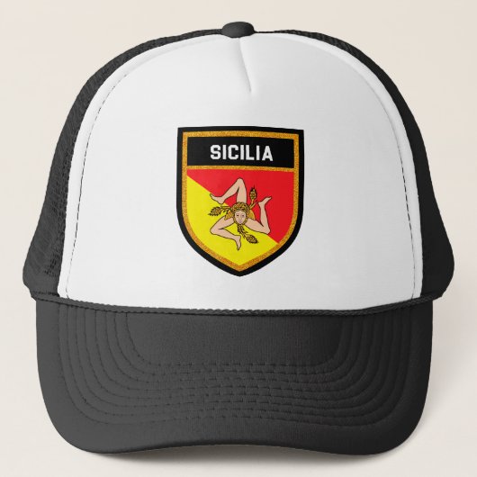 Sicilia Flag Trucker Pet (Voorkant)