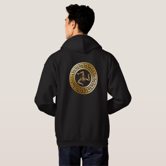 SICILIA (Golden Trinacria Symbol) Hoodie (Achterkant volledig)