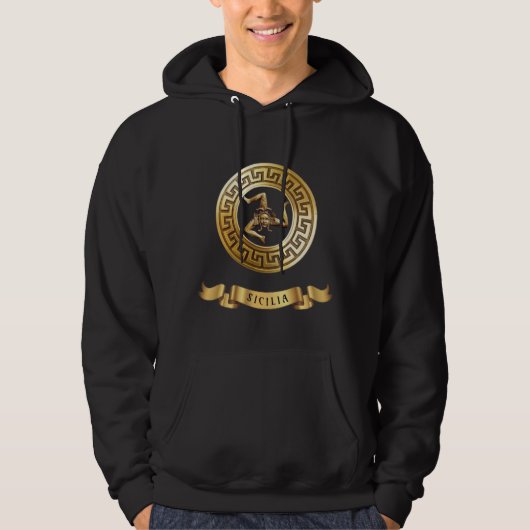 SICILIA (Golden Trinacria Symbol) Hoodie (Voorkant)