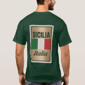 Sicilia Italia Groen T-shirt (Achterkant)