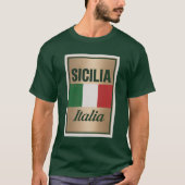 Sicilia Italia Groen T-shirt (Voorkant)