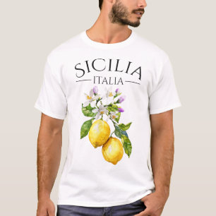 Sicilia Italiaans Souvenir Italië Citroenen T-shirt