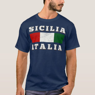 Sicilia Italiaanse regio Typografie Design T-shirt