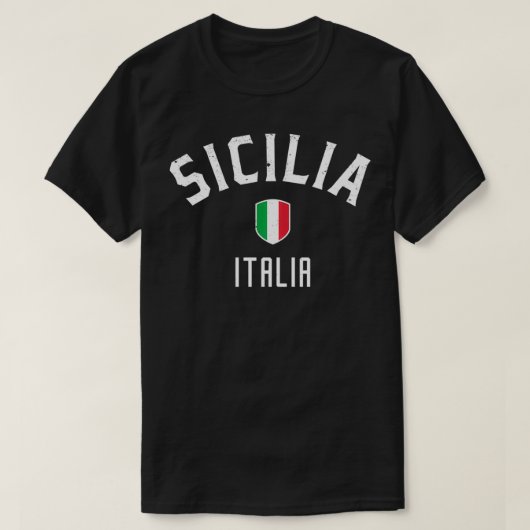 Sicilia Italië Italiaanse vlag Sicilië Italië T-shirt (Design voorkant)