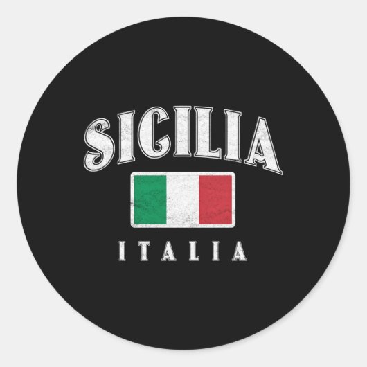 Sicilia Italië Italië Italië Sicilië Ronde Sticker (Voorkant)