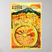 Sicilia, Italië, reisaffiche Poster (Voorkant)