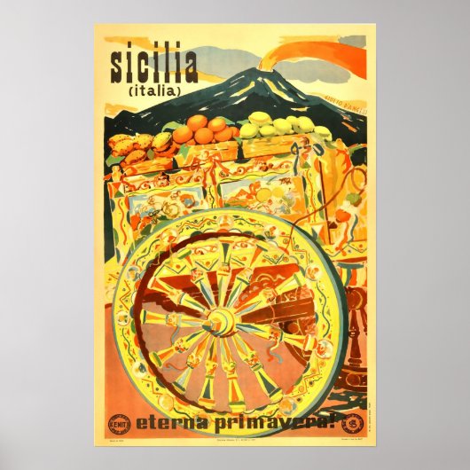Sicilia, Italië, reisaffiche Poster (Voorkant)