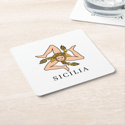 Sicilia Kartonnen Onderzetters (Schuin)