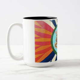 Sicilia la Trinacria symbool Sicilië Tweekleurige Koffiemok