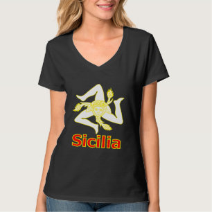 Sicilia met Trinacria Symbool T-Shirt