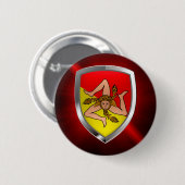 Sicilia Mettalic Emblem Ronde Button 5,7 Cm (Voorkant /achterkant)