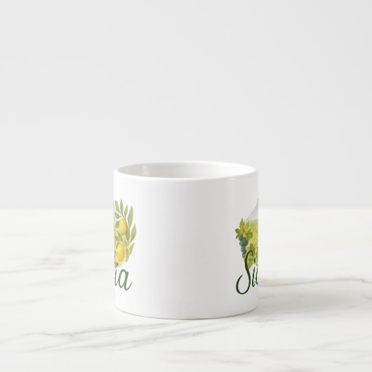 Sicilia Mt,Etna Design Espresso Kop (Voorkant)