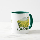 Sicilia Mt.Etna Design Mok (Voorkant rechts)