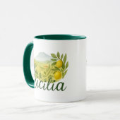 Sicilia Mt.Etna Design Mug Mok (Voorkant links)