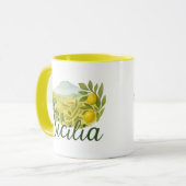 Sicilia Mt.Etna Design Mug Mok (Voorkant links)